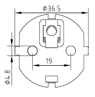 LT-322+535 ヨーロッパ電源コード、Schuko CEE7/7 - C5