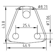 LT-306 南アフリカ/インド用電源コード SABS 164/1、BS 546